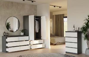 Obrazek Komoda Umo P6 120 antracyt/biały