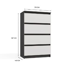 Obrazek Komoda Umo P4 antracyt/biały