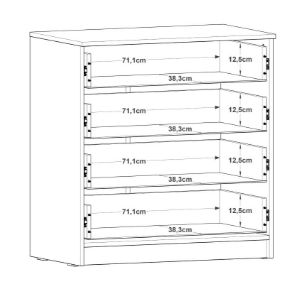 Obrazek Komoda wąska z szufladami Alfa 4S Typ 3