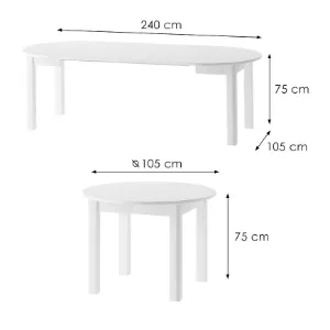 Obrazek Stół rozsuwany Indus 3 biały