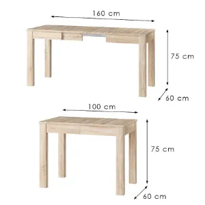 Obrazek Stół rozsuwany Orion 02 dąb sonoma