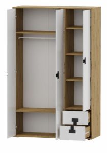 Obrazek Szafa trzydrzwiowa Index 04 dąb artisan/biały połysk