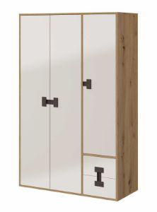 Obrazek Szafa trzydrzwiowa Index 04 dąb artisan/biały połysk