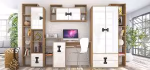 Obrazek Komoda rogowa trzydrzwiowa Index 09 dąb artisan/biały połysk