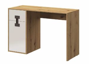 Obrazek Biurko 120 z szufladą Index 10 dąb artisan/biały połysk