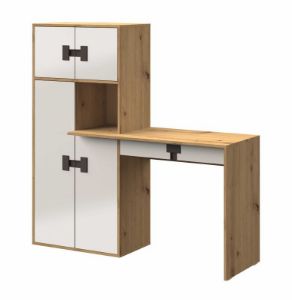 Obrazek Biurko z regałem Index 11 dąb artisan/biały połysk