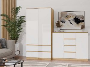 Obrazek Komoda Aramis 2D4S dąb artisan/biały