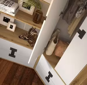 Obrazek Półkotapczan młodzieżowy, poziomy Index 20 dąb artisan/biały