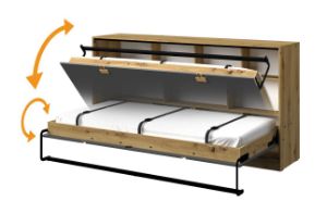 Obrazek Półkotapczan młodzieżowy, poziomy Index 20 dąb artisan/biały