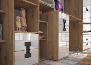 Obrazek Przystawka do biurka Index 18 dąb artisan/biały połysk