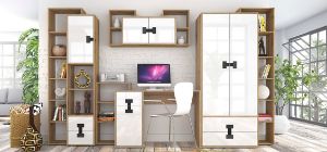 Obrazek Przystawka do biurka Index 18 dąb artisan/biały połysk