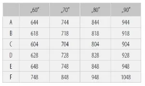 Obrazek Ościeżnica regulowana 80L 100-139 Dąb Sonoma