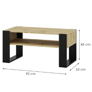 Obrazek Stolik Kawowy Caro Dąb Wotan/Czarny