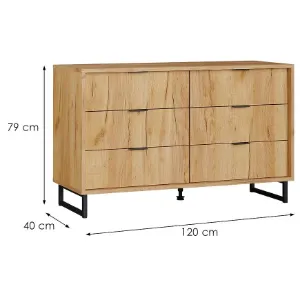 Obrazek Komoda Konor 120 6s D.Craft Złoty