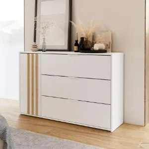 Obrazek Komoda Florencja 1d3sz Biały/Dab Artisan