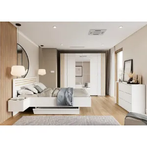 Obrazek Komoda Florencja 1d3sz Biały/Dab Artisan