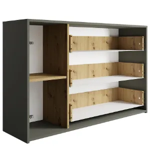 Obrazek Komoda Rimini 1d3sz Szary/Dąb Artisan