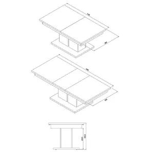 Obrazek Ława rozkładana York Y-14 Dąb/Grafit
