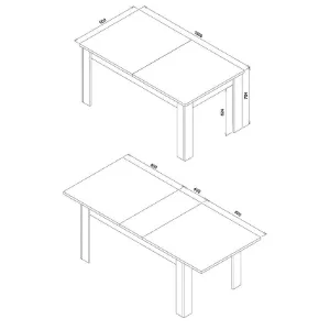 Obrazek Stół rozkładany York Y-15 Dąb/Grafit
