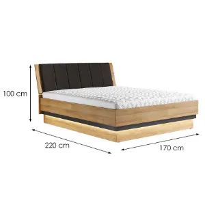 Obrazek Łóżko z pojemnikiem York Y-18 160x200 Dąb/Grafit