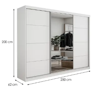 Obrazek Szafa Palermo 250 biały + lustro