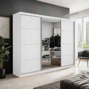 Obrazek Szafa Palermo 250 biały + lustro