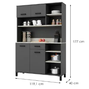 Obrazek Buffet Linda Antracyt 120 (NESSA)