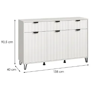 Obrazek Komoda Brest 3k3f Biała 11013617