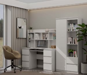 Obrazek Nadstawka do biurka 130 cm biały
