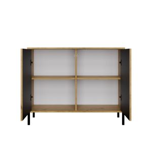 Obrazek Komoda Amaro 2D Slim dąb artisan ryflowany