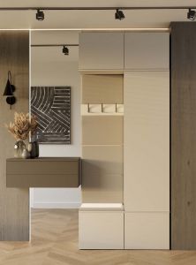 Obrazek Garderoba z szafą i wieszakiem Hamar II 1SZ1W kaszmir beż