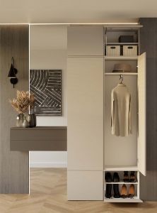 Obrazek Garderoba z szafą i wieszakiem Hamar II 1SZ1W kaszmir beż