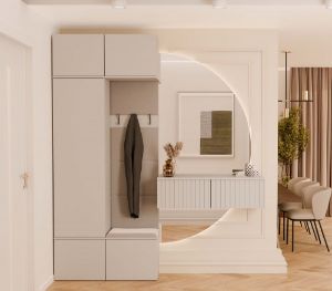 Obrazek Garderoba z szafą i wieszakiem Hamar II 1SZ1W kaszmir beż