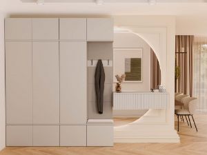 Obrazek Garderoba z wieszakiem Hamar IV 3SZ1W kaszmir beż