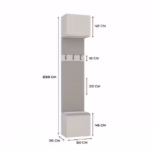 Obrazek Garderoba z podwójnym wieszakiem Hamar III 1SZ2W kaszmir beż