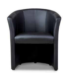 Obrazek Fotel kubełkowy Pur czarny ekoskóra