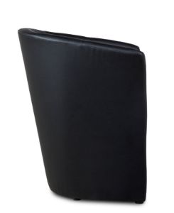 Obrazek Fotel kubełkowy Pur czarny ekoskóra