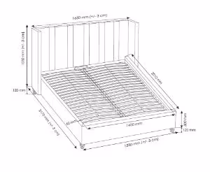Obrazek Łóżko z pojemnikiem Zenna 140x200 Z4150