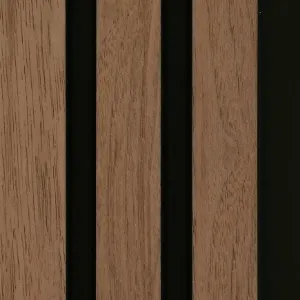 Obrazek Panel lamelowy MODERN LINE NORMAL Walnut Black 12x122x2650mm