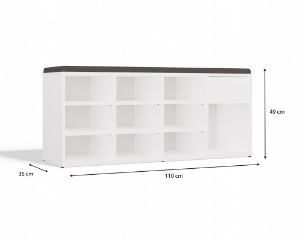 Obrazek Szafka na buty Allin biały