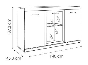 Obrazek Komoda trzydrzwiowa Imperial 3D TYP 42