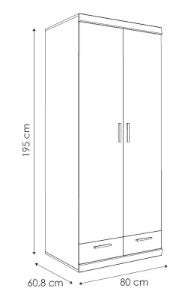 Obrazek Szafa dwudrzwiowa Imperial 2D-2S TYP 20