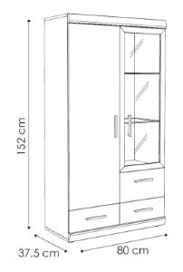 Obrazek Witryna dwudrzwiowa z szufladami Imperial 2D-3S TYP 31