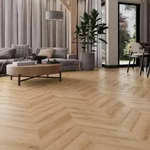 Obrazek Panel winylowy SPC 91599 Dąb Riverton Chevron 4V 4,5mm 0,3mm