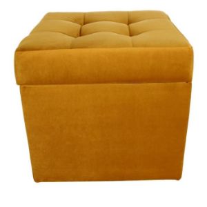 Obrazek Pufa otwierana Zoja 45x45 musztarda