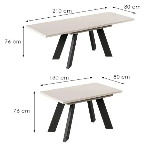 Obrazek Stół rozkładany Como-210 kaszmir