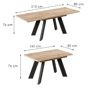 Obrazek Stół rozkładany Como-210 dąb evoke