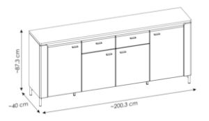 Obrazek Komoda czterodrzwiowa Lazio 4D2S LAZK03