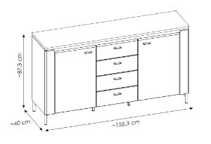 Obrazek Komoda z szufladami Lazio 2D4S LAZK02