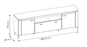 Obrazek Komoda RTV Lazio 2D1S LAZF03